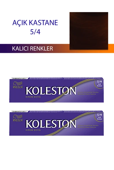 2 Adet Single Tüp Boya Saç Boyası Açık Kestane 5/4 ürün görseli 1