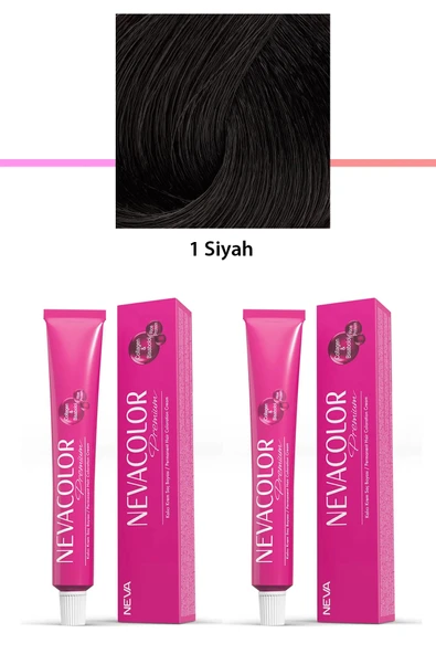 2 li Set Premium 1 Siyah - Kalıcı Krem Saç Boyası 2 X 50 g Tüp ürün görseli 1