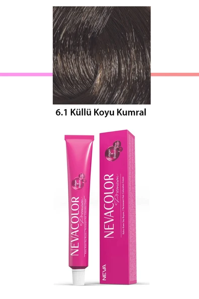 Premium 6.1 Küllü Koyu Kumral - Kalıcı Krem Saç Boyası 50 g Tüp ürün görseli 1