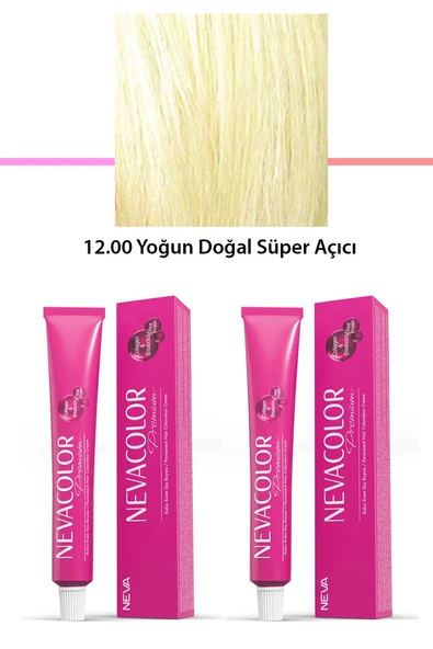 2 li Set Premium 12.00 Yoğun Doğal Süper Açıcı - Kalıcı Krem Saç Boyası 2 X 50 g Tüp ürün görseli 1