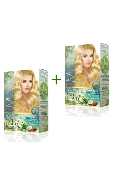 2 Paket Natural Beauty Amonyaksız Saç Boyası 9.0 Doğal Sarı ürün görseli 1