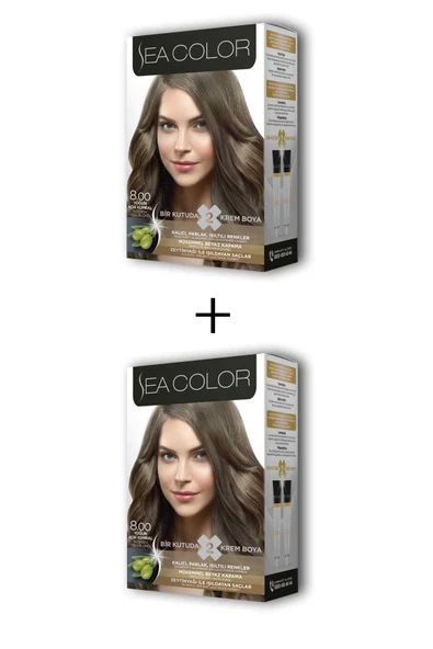 2X2 Tüp Krem Saç Boyası Seti Yoğun Açık Kumral No:8.00 ürün görseli 1