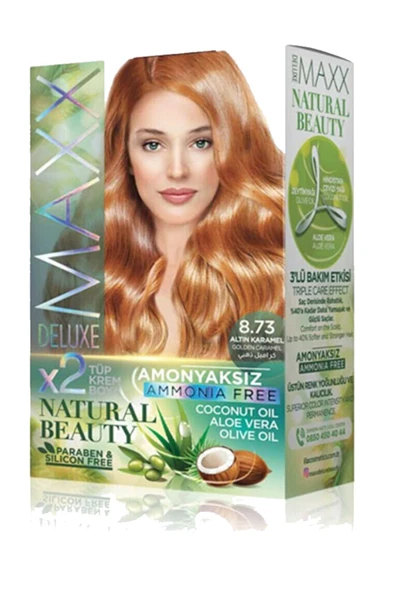 Natural Beauty Amonyaksız Saç Boyası 8.73 Altın Karamel ürün görseli 1