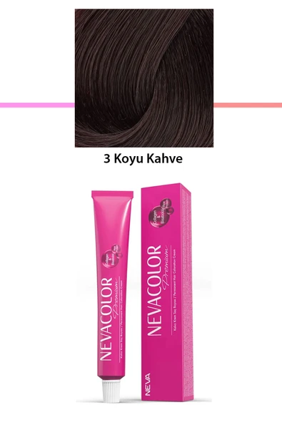 Premium 3 Koyu Kahve - Kalıcı Krem Saç Boyası 50 g Tüp ürün görseli 1