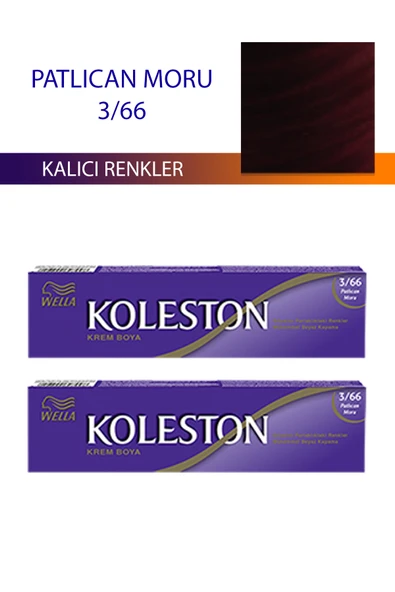2 Adet Single Tüp Boya Saç Boyası Patlıcan Moru 3/66 ürün görseli 1