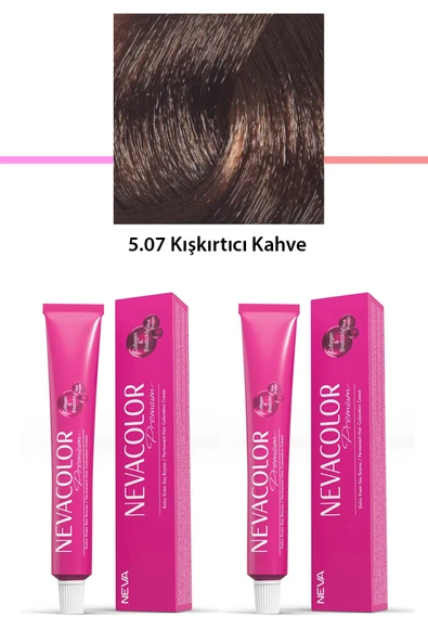 2 li Set Premium 5.07 Kışkırtıcı Kahve - Kalıcı Krem Saç Boyası 2 X 50 g Tüp ürün görseli 1