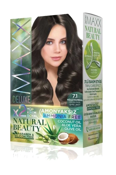 Natural Beauty Amonyaksız Saç Boyası 7.1 Küllü Kumral ürün görseli 1