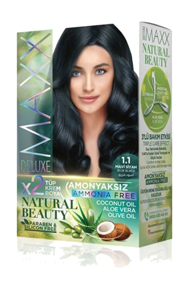 Natural Beauty Amonyaksız Saç Boyası 1.1 Mavi Siyah ürün görseli 1