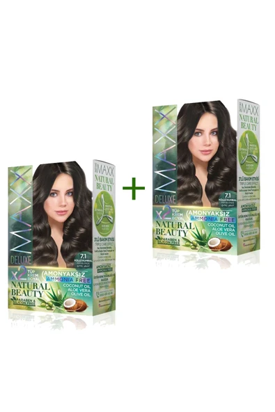 2 Paket Natural Beauty Amonyaksız Saç Boyası 7.1 Küllü Kumral ürün görseli 1
