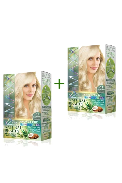 2 Paket Natural Beauty Amonyaksız Saç Boyası 0.1 Platin Sarısı ürün görseli 1