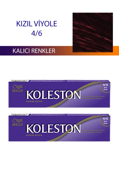 2 Adet Single Tüp Boya Saç Boyası Kızıl Viyole 4/6 ürün görseli 1