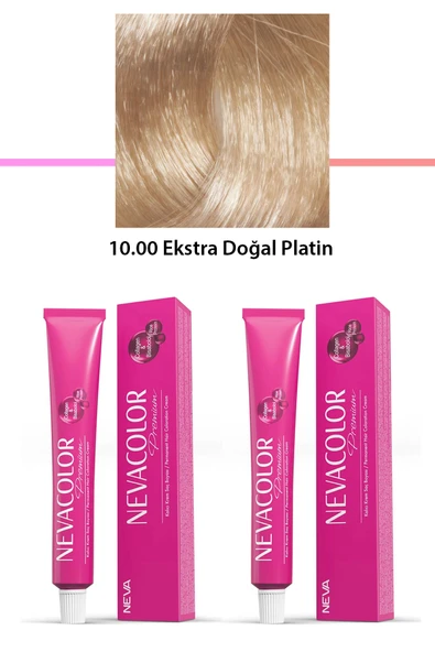 2 li Set Premium 10.00 Ekstra Doğal Platin - Kalıcı Krem Saç Boyası 2 X 50 g Tüp ürün görseli 1
