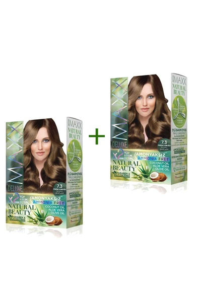 2 Paket Natural Beauty Amonyaksız Saç Boyası 7.3 Fındık Kabuğu ürün görseli 1