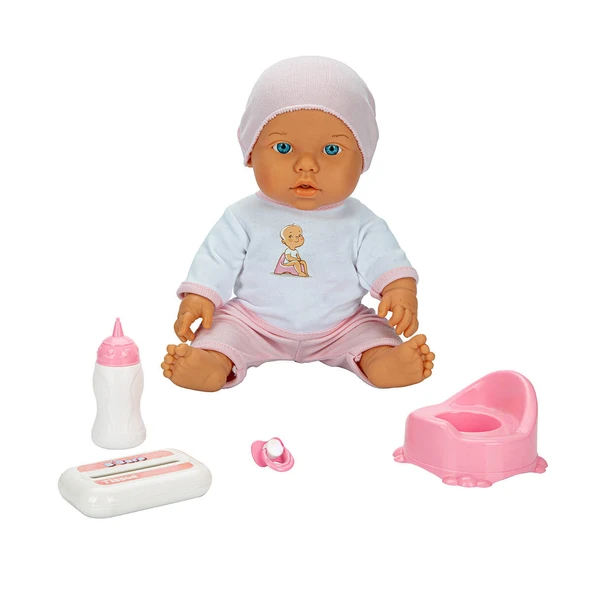 Bebelou Tuvalet Zamanı Sesli Bebek Seti 32 cm 30738 Pembe ürün görseli 1