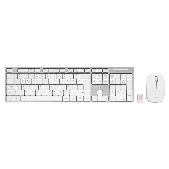 EVEREST KM-6063 BEYAZ/GRİ KABLOSUZ Q MULTIMEDYA KLAVYE+MOUSE SET ürün görseli 1