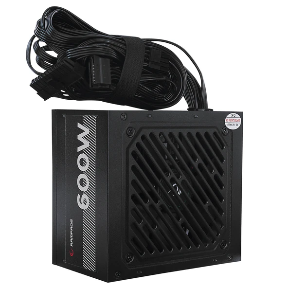 Rampage RMP-600-80P 600W 80Plus Bronze 12cm Fan Aktif PFC Power Supply ürün görseli 1