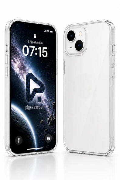 iPhone 14-13 Şeffaf Mika Sararmaz Sert Kılıf ürün görseli 1