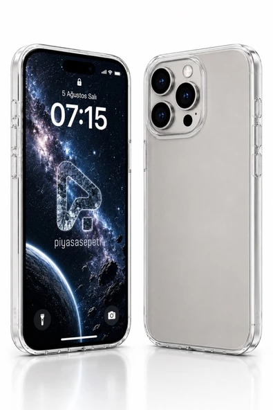 iPhone 13 Pro Max Şeffaf Mika Sararmaz Sert Kılıf ürün görseli 1