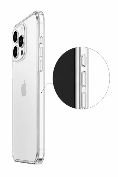 iPhone 15 Plus Şeffaf Mika Sararmaz Sert Kılıf - Resim 4