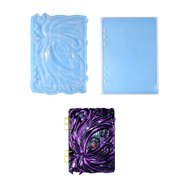 Epoksi Silikon Kalıp Defter Kapağı Ön Arkalı Ve Bağlayıcı Metal ürün görseli 1