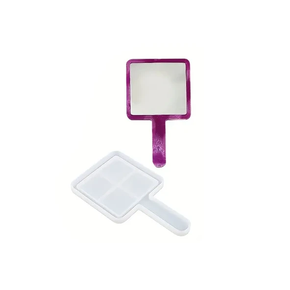 Epoksi Silikon Saplı Ayna Kalıbı Kare 16.5X9.5 CM ürün görseli 1