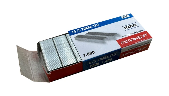Mimaks Tel Zımba - Küçük Boy N/10 - Zımba Teli - 1000 Adetlik Kutu ürün görseli 1