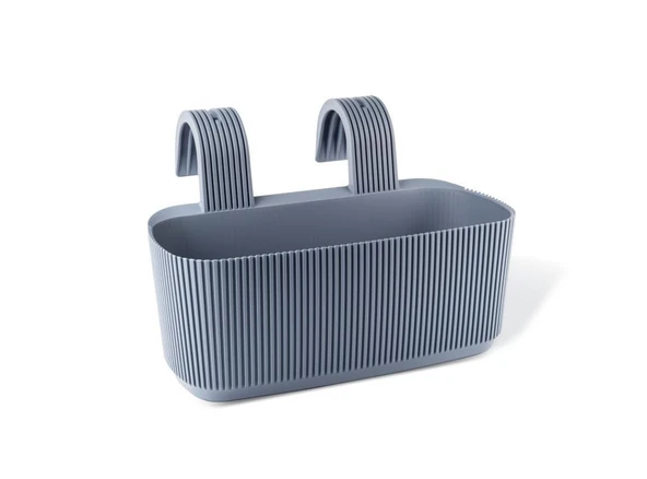 Omnipazar KRS-249 Dekoratif Plastik Pera Askılı Balkon Saksı 3.2 Litre ürün görseli 1