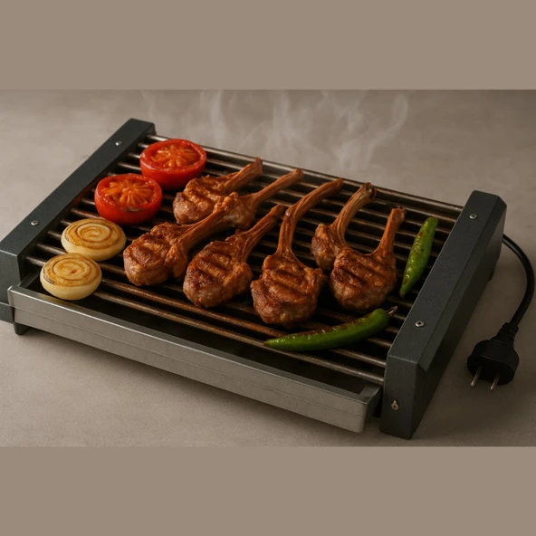 Elektrikli Izgara | BBQ Izgara | Paslanmaz Izgara | 1600w | Mavi Su Dünyası ürün görseli 1