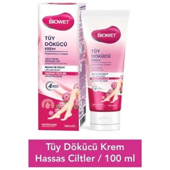 BİOWET TÜY DÖKÜCÜ KREM 100 ML HASSAS CİLTLER ürün görseli 1