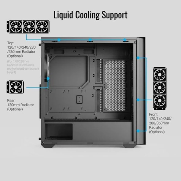 AEROCOOL D502A GAMING MID-TOWER PC KASASI - Resim 5
