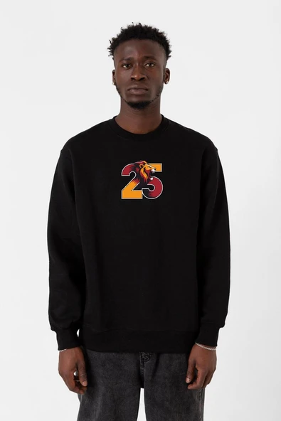 25 Aslan Siyah Erkek 2ip Sweatshirt ürün görseli 1