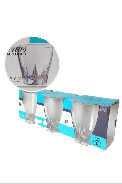Venüs 3'lü Su Bardağı 250Ml Royaleks-212 ürün görseli 1