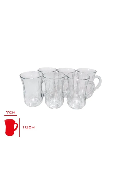 Bardak Kulplu 6 Li Istikane Mug Royaleks-81674 ürün görseli 1