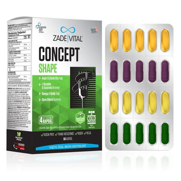 Zade Vital Concept Shape 60 Kapsül ürün görseli 1