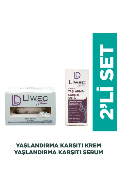 LIWECDERMA Liwec Derma 2'li Set (YAŞLANMA KARŞITI SERUM - YAŞLANMA KARŞITI KREM) ürün görseli 1