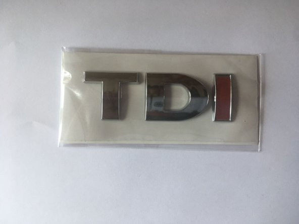 VOLKSWAGEN TDİ BAGAJ YAZISI TEK KIRMIZI 3B0853675AB ürün görseli 1
