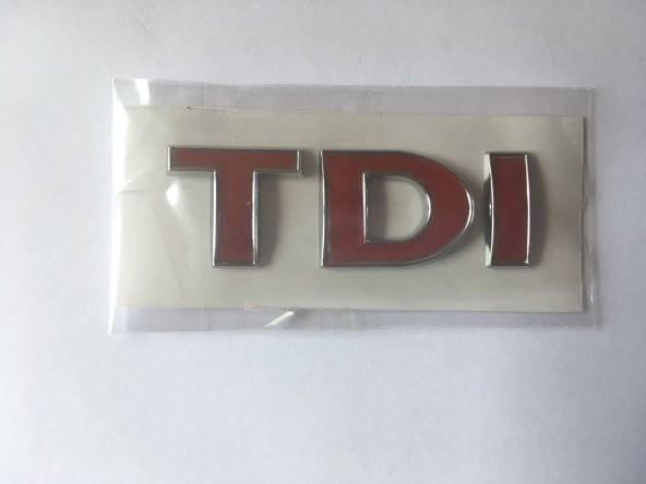 VOLKSWAGEN TDİ BAGAJ YAZISI KOMPLE KIRMIZI 1J0853675AC ürün görseli 1