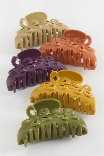 Çiçek Renkli Mandal Toka 8 cm - Resim 2