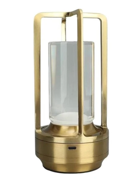 NOAS YL86 1245 Halki Şarjlı Masa Lambası 3 Renk Gold ürün görseli 1