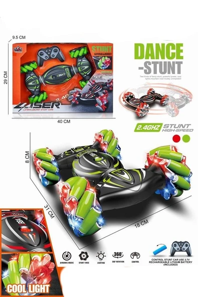Ceren Ctoys Stunt Lateral & Burs 360 Deerece dönen Uzaktan Kumandalı 2.4 Hz Araba RQ3034 ürün görseli 1