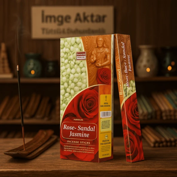 Darshan Rose Sandal Jasmine Çubuk Tütsü (20'li Paket) - 3'lü Efsane Harman ürün görseli 1