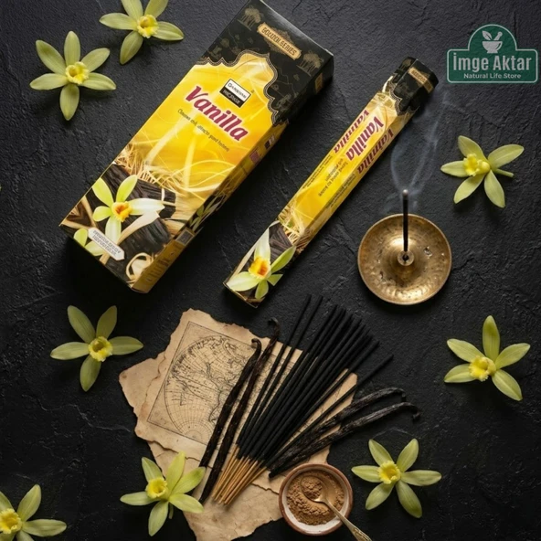 Darshan Vanilya (Vanilla) Çubuk Tütsü (20'li Paket) - Tatlı ve Sıcak ürün görseli 1
