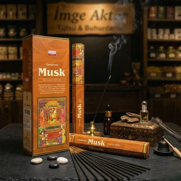 Darshan Musk (Misk) Çubuk Tütsü (20'li Paket) - Mistik ve Kalıcı  ürün görseli 1