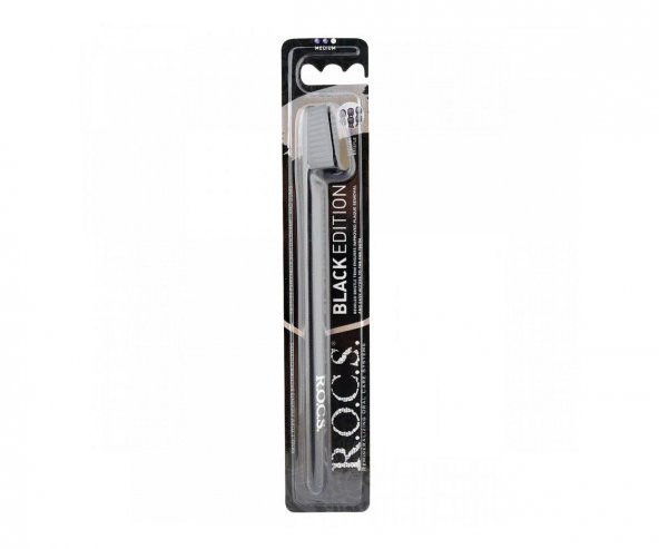 Rocs Sensation Black Edition Diş Fırçası Black Medium ürün görseli 1