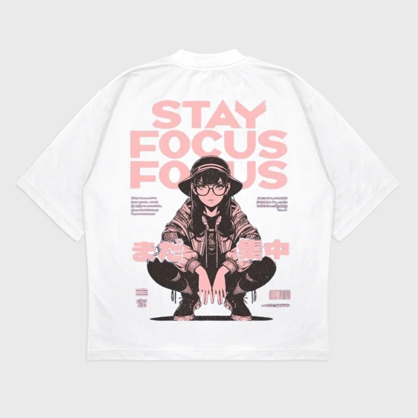 "Stay Focus" UNİSEX T-SHIRT - Resim 2