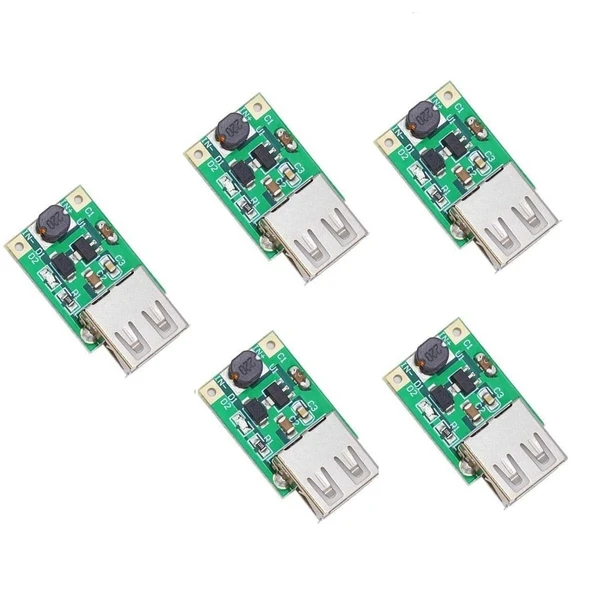 DC 5V 1200 mA USB Çıkışı Voltaj Yükseltici Regülatör Kartı - Step Up - 5 Adet ürün görseli 1