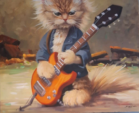 GİTARİS KEDİ - Resim 3