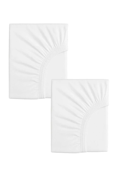 2 Adet 70 x 120 x 20 cm Anne Yanı Lastikli Penye Kumaş Bebek Çarşafı ürün görseli 1