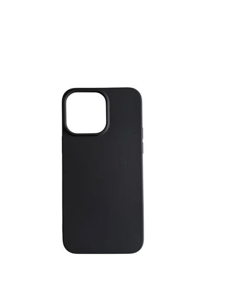iPhone 14 Pro Max ile Uyumlu Cappy Silikon Kılıf Siyah ürün görseli 1