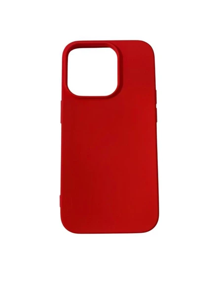 iPhone 14 Pro ile Uyumlu Cappy Silikon Kılıf Kırmızı ürün görseli 1